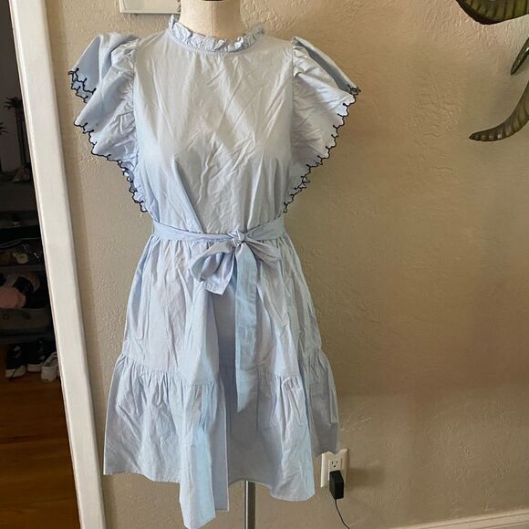 Short Tiered Dress by Aware by Vero Moda Sz S - Picture 3 of 10